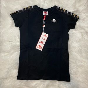 Kappa 222 Banda Black T-Shirt NWT